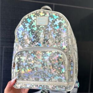 Loungefly Disneyparks Iridescent clear Backpack Y2K